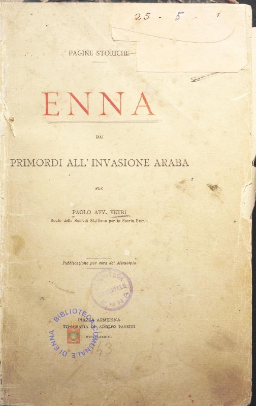 Pagine Storiche Enna, Dai primordi alle invasioni