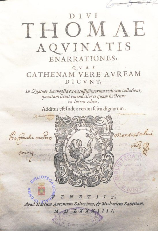Divi Thomae Aqvinatis Enarratriones