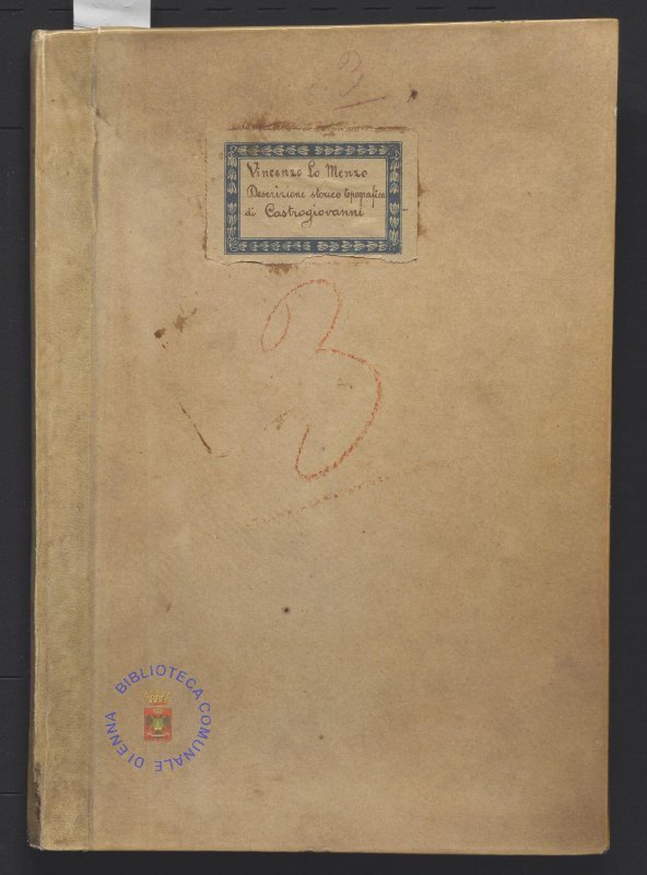 Descrizione storico topografica di Castrogiovanni, Vincenzo Lo Menzo