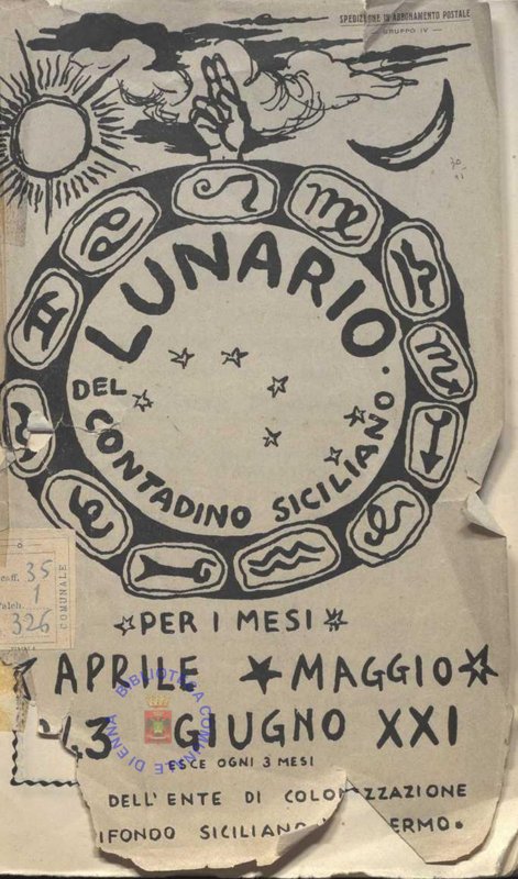 SEZ.SEV.35.1.326 - IL LUNARIO DEL CONTADINO SICILIANO. ANNO 1. NINO SAVARESE. 1943