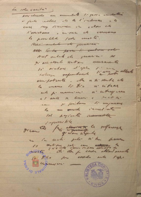 SEZ. SAV. .35.1.223 - MANOSCRITTO LA GOCCIA SULLA PIETRA. NINO SAVARESE. 1930