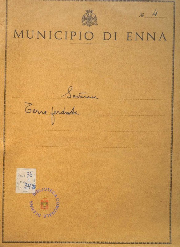 SEZ.SAV. 35.1.280 - TERRE PERDUTE. DRAMMA IN DUECQUADRI. NINO SAVARESE