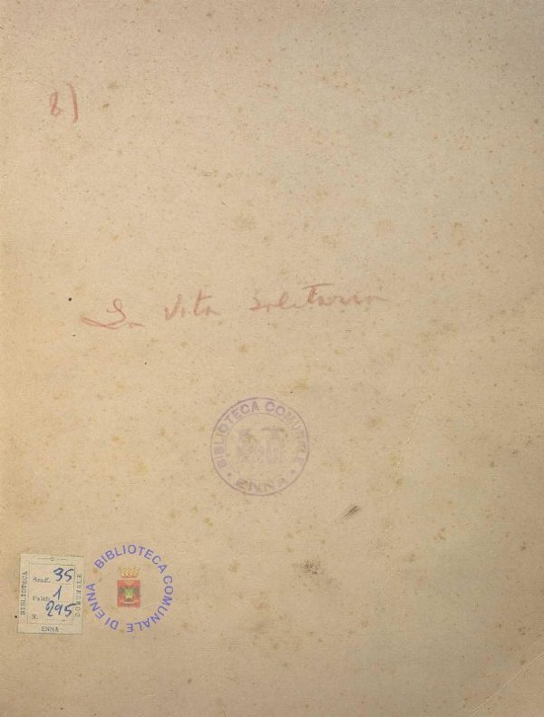 SEZ.SAV. 35.1.295 - LA VITA SOLITARIA. NINO SAVARESE
