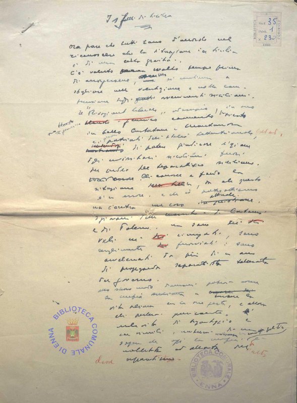 SEZ.SAV. 35.1.230 - I FATTI DI SICILIA. NINO SAVARESE