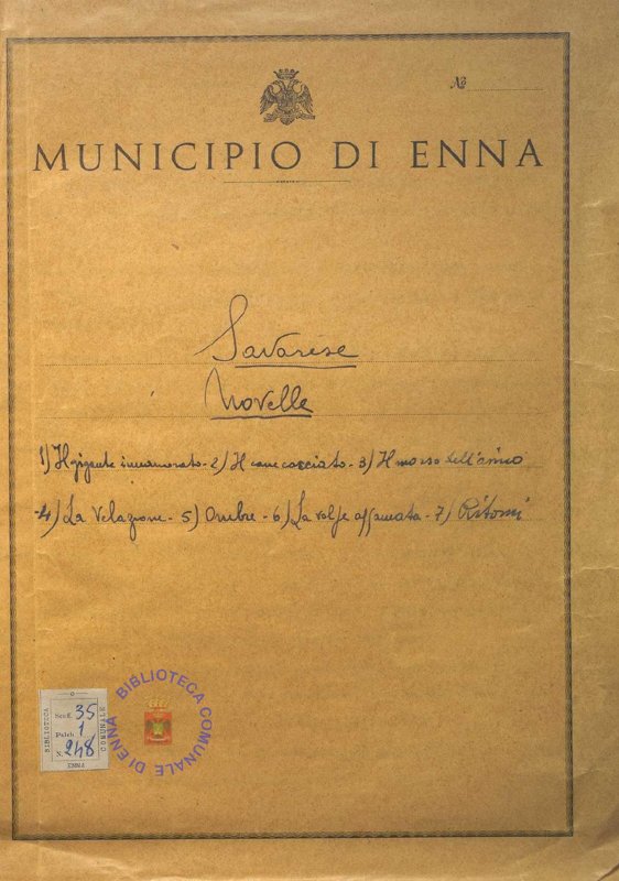 SEZ.SAV. 35.1.248 - NOVELLE. NINO SAVARESE