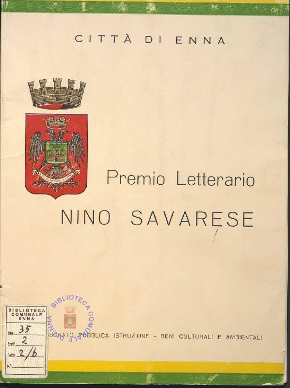 SEZ.SAV. 35.2.b - PREMIO LETTERARIO NINO SAVARESE