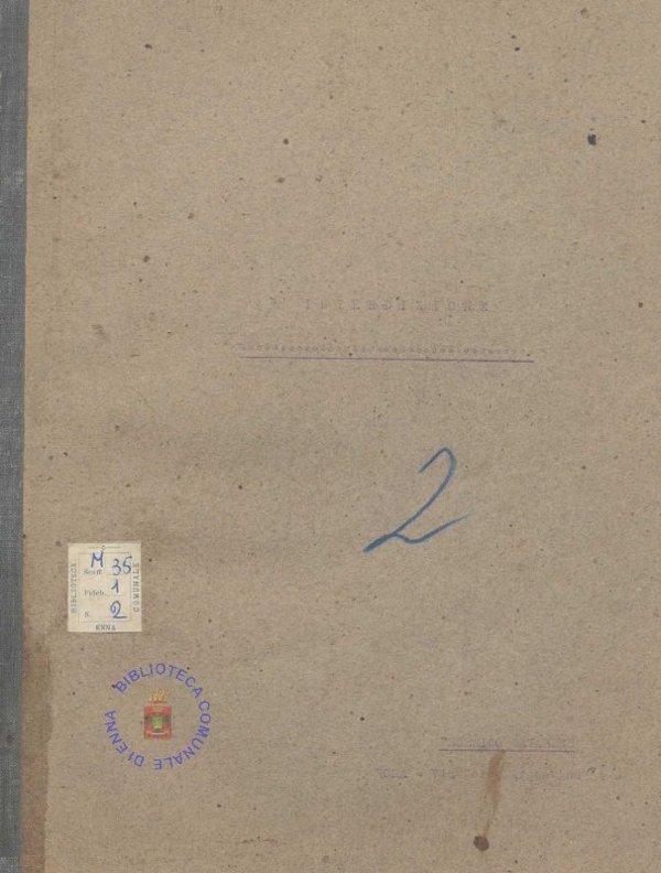 SEZ.SAV. M. 35.1.2 - L’INTERDIZIONE. COMMEDIA IN TRE ATTI. FEDERICO SAVARESE