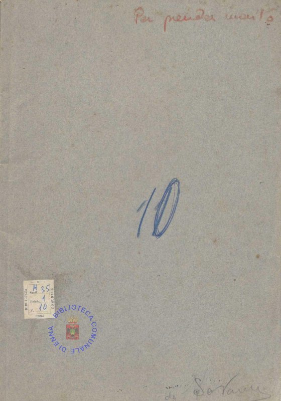 SEZ.SAV. M. 35.1.10 - PER PRENDERE MARITO. FEDERICO SAVARESE