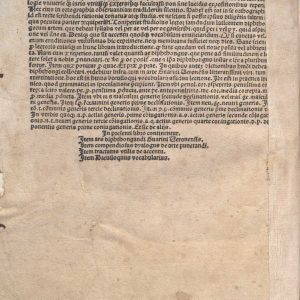 Inc.35.B.3 - REUCHLIN,JOHANNES, VOCABULARIUS BREVILOQUUS.(PRECEDONO)GUARINUS VERONENSIS, DE DIPHTONGIS JOHANNES DE LAPIDE, DIALOGUS DE ARTE PUNCTANDI. NORIMBERGA 1