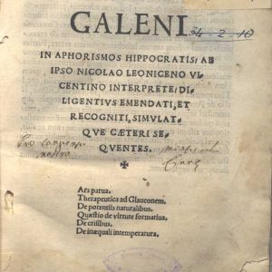 C.36.1.7 - GALENI, NICCOLO’ LEONICENO