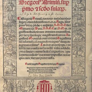 C.36.2.8 - IL LIBRO DI GREGORIO DA RIMINI,DOTTORE AUTENTICO E TEOLOGO. FRATE AGOSTINO DA MONTIFALCONE