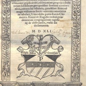 C.36.3.1 - CLMENTE ARANEO DA RAGUSA, SERMONI