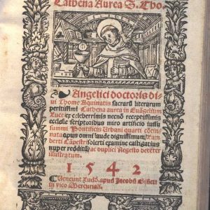 C.36.3.15 - CATENA AUREA, SAN TOMMASO D’AQUINO