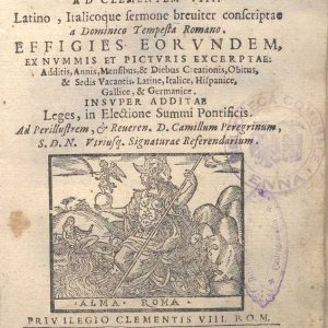 C.36.3.16 - VITE DEI SOMMI PONTEFICI DA CRISTO A CLEMENTE VIII, DOMENICO TEMPESTA