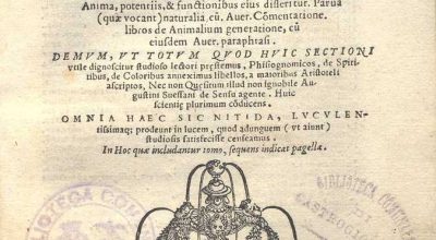 DE ANIMA, ARISTOTELE DI STAGIRA