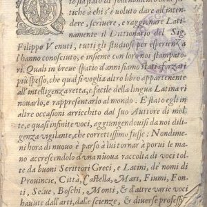 C.36.3.18 - DIZIONARIO VOLGARE E LATINO DI FILIPPO VENUTI