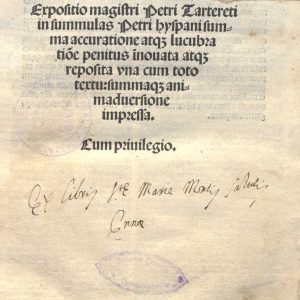 C.36.3.5 - ESPOSIZIONE DEL MAESTROPIETRO LARTERETO SULLE” SUMMOLAE” DI PIETRO ISPANO