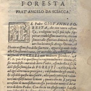 C.36.3.9 - AL S. DON LODOVICO FORESTA FRAT’ANGELO DA SCIACCA