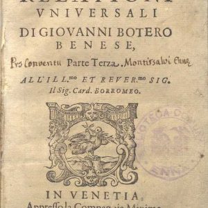 C.37.1.6 - RELATIONI DI GIOVANNI BOTERO.P. 3 1595