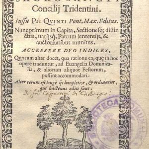 C.37.2.19 - CATECHISMO DEL CONCILIO DI TRENTO. 1596