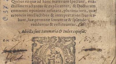 TRACTATUS DE IMPERIO ET IURISDICTIONE. FRANCISCUS DE CLAPERIIS E LONGOVALLIUS. 1591
