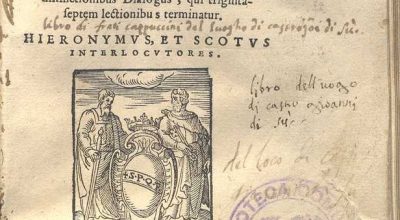 DIALOGO SULLE QUANTITA’ E LE DISTINZIONI DELLE COSE. FRATE HIERONYMUS A PISTORIO. 1570