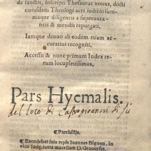 C.37.2.5 - SERMONES TAM DE TEMPORE QUAM DE SANCTIS. OPERA DI UN TEOLOGO DEL 1539