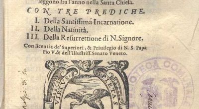 DISCORSI PREDICABILI. P. SEBASTIANO AVEZZANO DA CESENA.1587