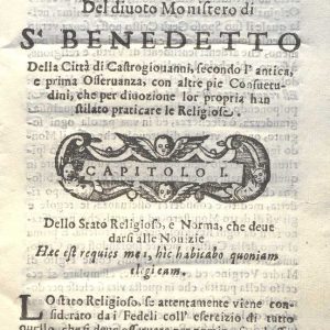 C.M.14.I.02 - REGOLE DEL DIVOTO MONISTERO. CATANIA,1712