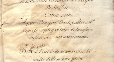 DISTINTA RELAZIONE DELLE PIETRE DURE