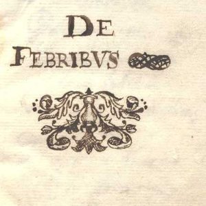 Cm.Ms.A.7 - FINOCCHIUM, ANTONINUS DE FEBRIBUS