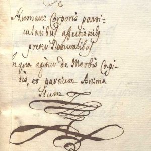 Cm.Ms.A.8 - DE HUMANI CORPORIBUS PARTICOLARIBUS AFFECTIONIBUS. PRIMA PARS