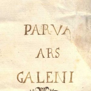 Cm.Ms.A.9 - GALENUS PARVAARS GALENI