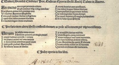 OFFREDUS APOLLINARIS, EXPOSITIO ET QUAESTIONES IN LIBROS ARISTOTELIS DE ANIMA. VENEZIA 1496