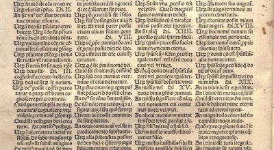 PETRUS LOMBARDUS, LIBRI QUATTUOR SENTENTIARUM. HENRICUS DE GORIGEN. CONCLUSIONES; S.THOMAS, TITULI QUAESTIONUM;ARTICULI PARISIIS CONDEMNATI.VENEZIA 1489