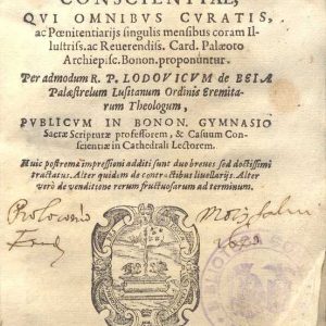 C.34.2.22 - RESPONSIONUM CASUUM CONSCIENTIAE. LODOVICO DE BEIA. 1591