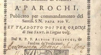 C.34.2.23 – CATECHISMO, CIOE’ ISTRUZIONE SECONDO IL CONCILIO DI TRENTO. 1595