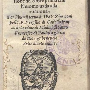 C.34.3.13 - BREVE ESPOSIZIONE SOPRA IL PADRE NOSTRO. F. VIRGILIO DI CASTELFRANCO.1569