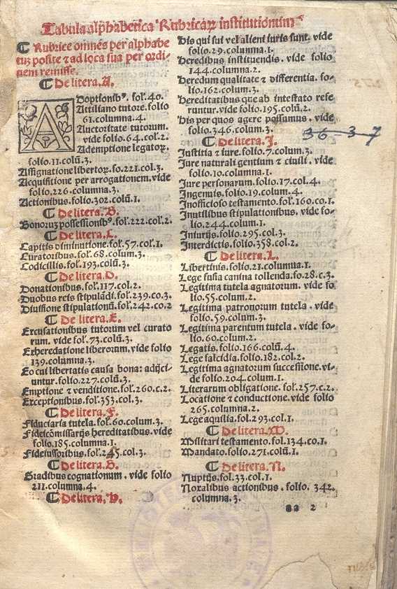 C.34.3.18 – SUPER INSTITUTIONUM. A. GAMBIGLIONI. 1585