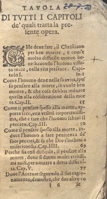 C.34.a.1.5 – RICORDO DEL BEL MORIRE.F. LOMBARDUS. 1583