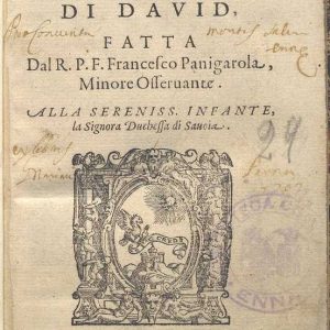 C.34.a.1.1 - DICHIARAZIONE DEI SALMI DI DAVID. F. PANIGAROLA. 1586
