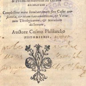 C.34.a.1.14 - ENCHIRIDION SIVE MANUSLE SACERDOTUM. COSIMO FILIARCHI.1582