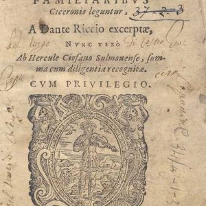 C.34.a.1.3 - ELOCUZIONE. D. RICCIO. 1581