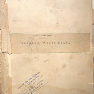 SEZ. SAV. .35.1.222-226 - MANOSCRITTO NOVELLE DI OGNI SORTA.NINO SAVARESE