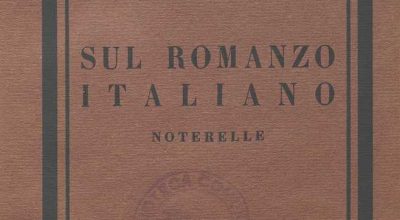 SEZ. SAV. 13 – SUL ROMANZO ITALIANO. NOTERELLE. NINO SAVARESE. 1938
