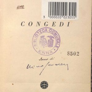 SEZ. SAV. 2 - CONGEDI. NINO SAVARESE.1937