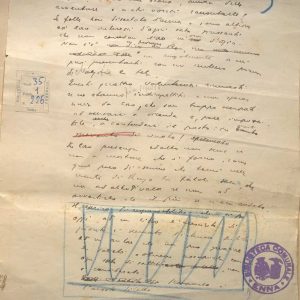 SEZ. SAV. 35.1.226 - MANOSCRITTO “GATTERIA”. NINO SAVARESE. 1925