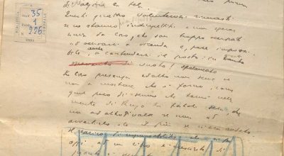 SEZ. SAV. 35.1.226 – MANOSCRITTO “GATTERIA”. NINO SAVARESE. 1925