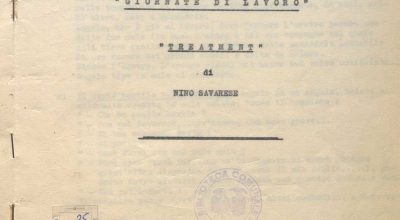 SEZ. SAV. 35.1.252 – GIORNATE DI LAVORO. TREATMENT DI NINO SAVARESE.N. 4