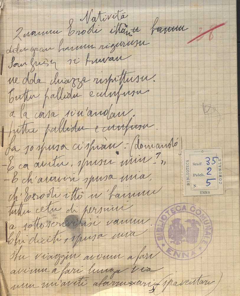 SEZ. SAV. 35.2.5 – NATIVITA’- M. SAVARESE SAVOCA.1939-40